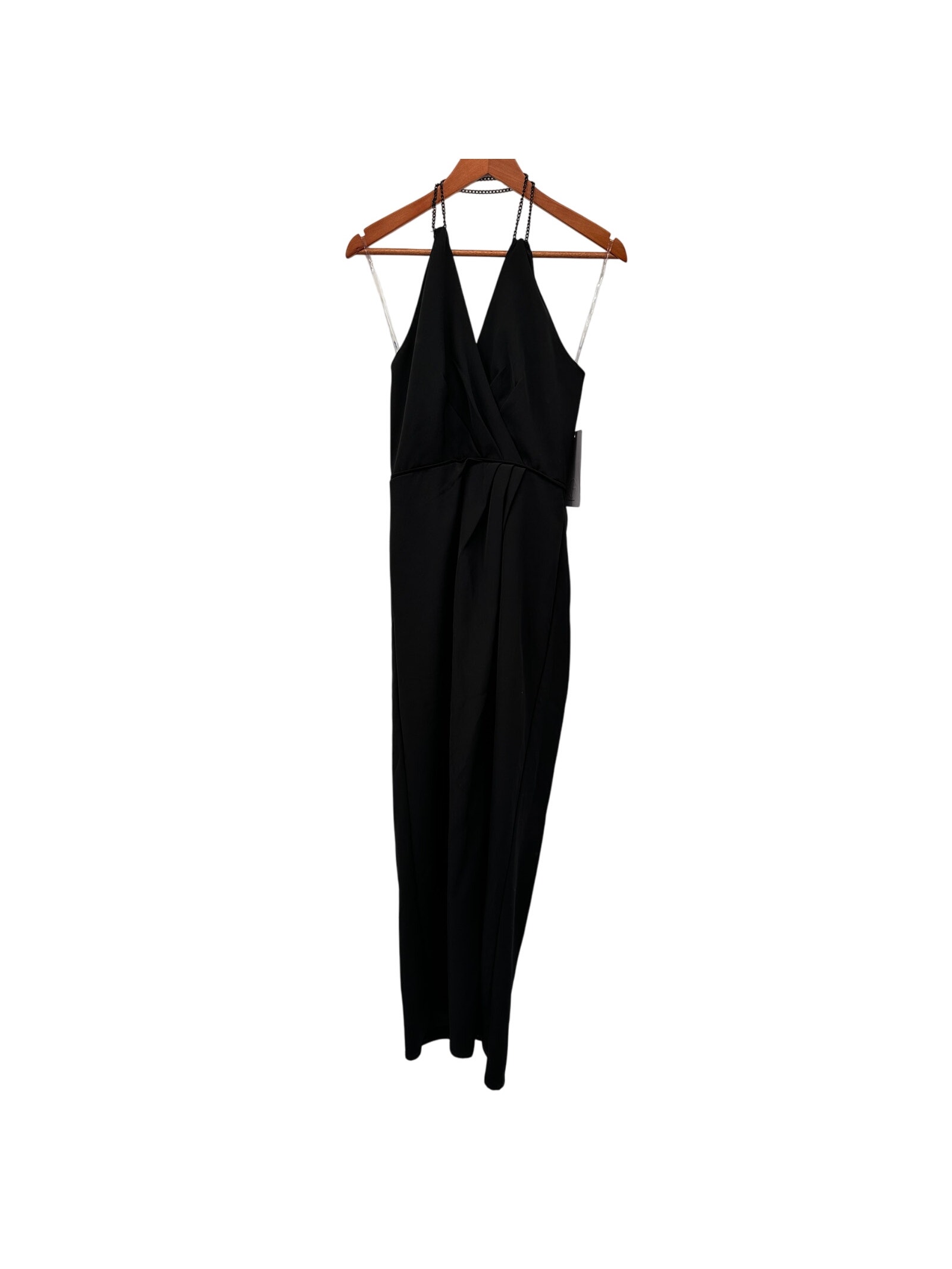Js Collections Nwt Black Halter Full Length Gown Dress // 6